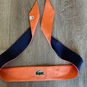 Lacoste Roland Garros wristband headband orange blue